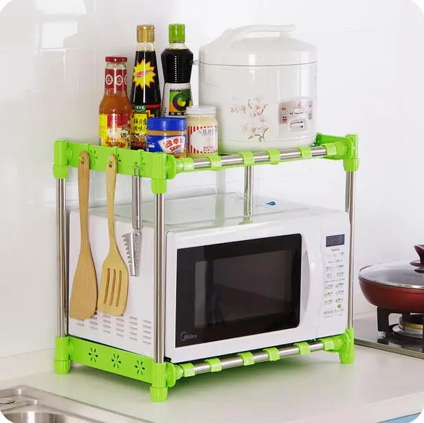 Microwave Shelf French Oven Rack Double Layer Seasoning Finishing Microwave Shelf French Oven Rack Double Layer Seasoning Finishing Storage Countertop Sooktops Organizer