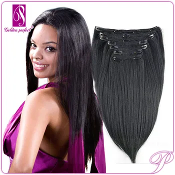Full Head Clip In Human Hair Extensions For Black Women Buy Clip