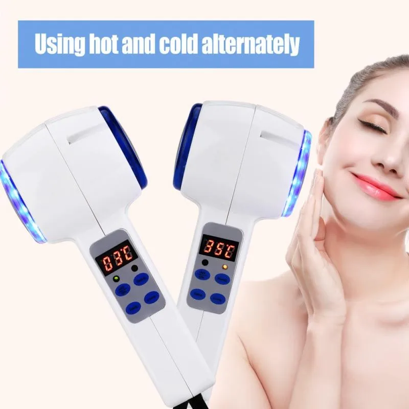 

Hot Cold Hammer Facial Skin Tighten Cryotherapy Blue Photon Acne Treatment Skin Beauty Massager Face Care Device