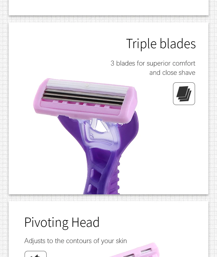 triple blades women razor
