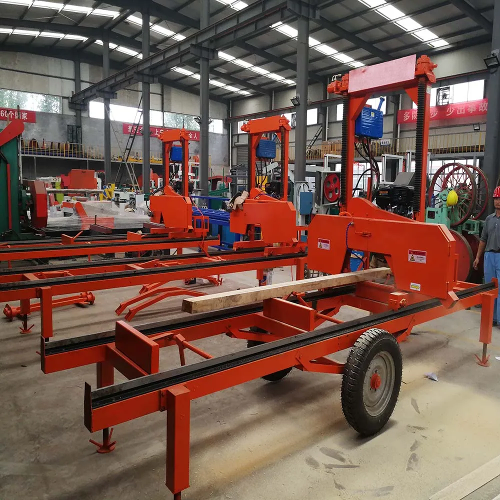 Large Horizontal Wood Bandsaw Electric Sawmill For Wood Cutting Used