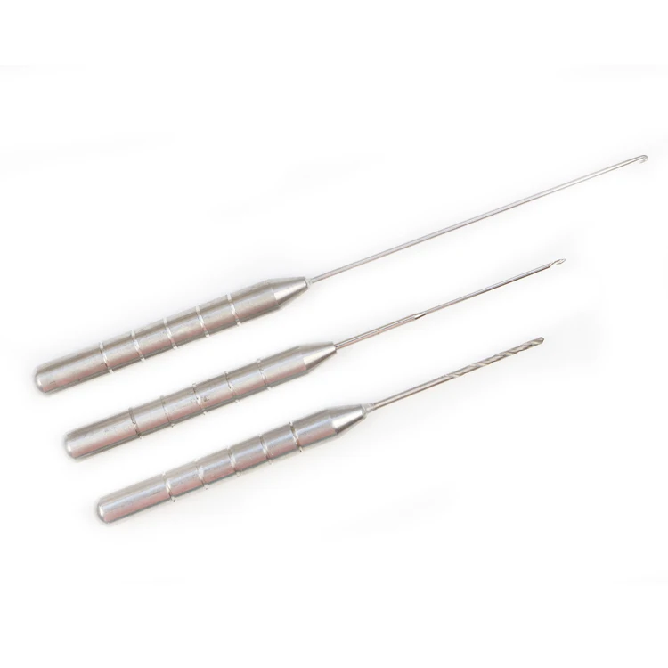 

Carp Fishing Terminal Tool Hair Rig Needle Set Gated/safety Hair Needle/bait Drill Stainless Steel