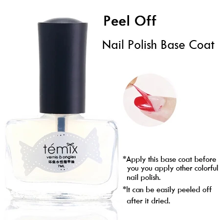1 Pc Transparent Nail Polish Base Coat Healthy Rapid Dry Easy Peel Off Regular Nail Polish