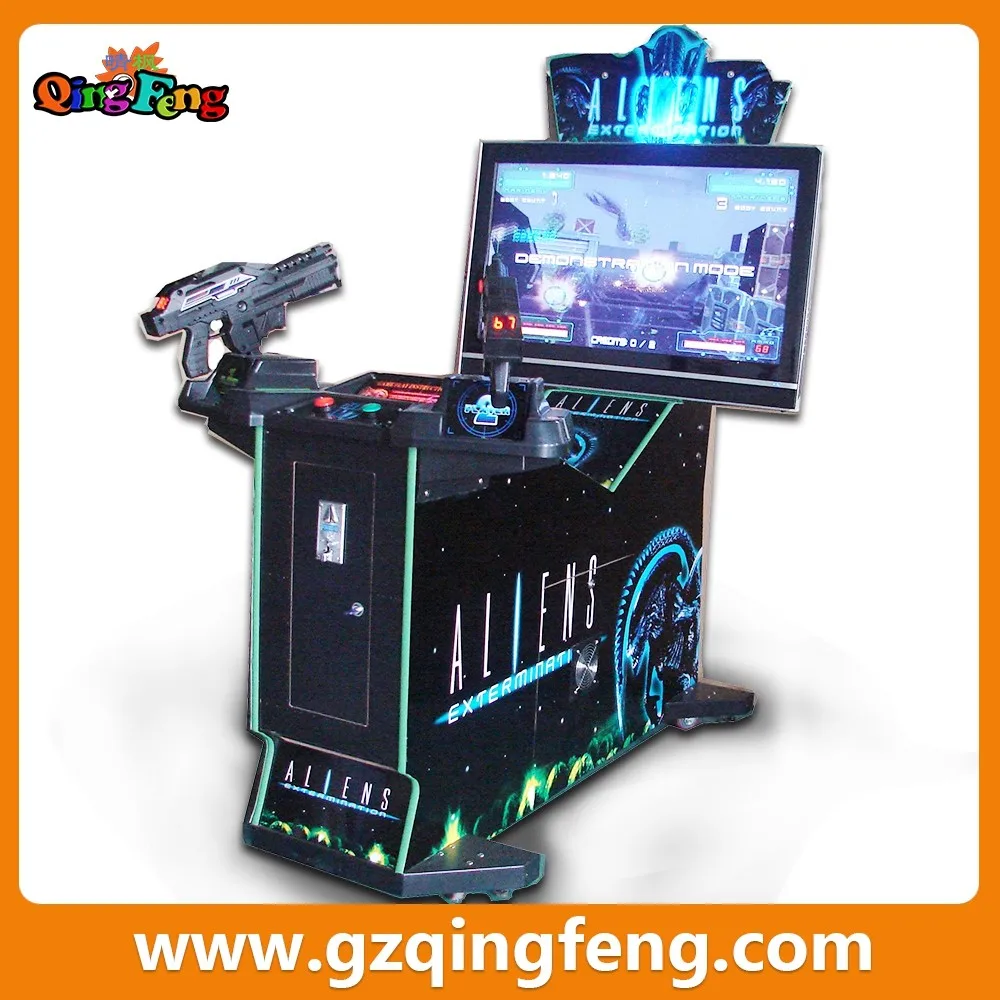 Aliens Extermination Electronic Coin Operated Gun Shooting Game Machine ...