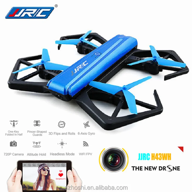 

New JJRC H43WH drone WIFI FPV With 720P Camera High Hold Mode Foldable Arm RC Quadcopter Drone Helicopter Toys, Blue