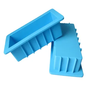 Image of Silicone Mold Soap Baking Mould DIY Rectangle Loaf Soap Mold Silicone Soap Molds