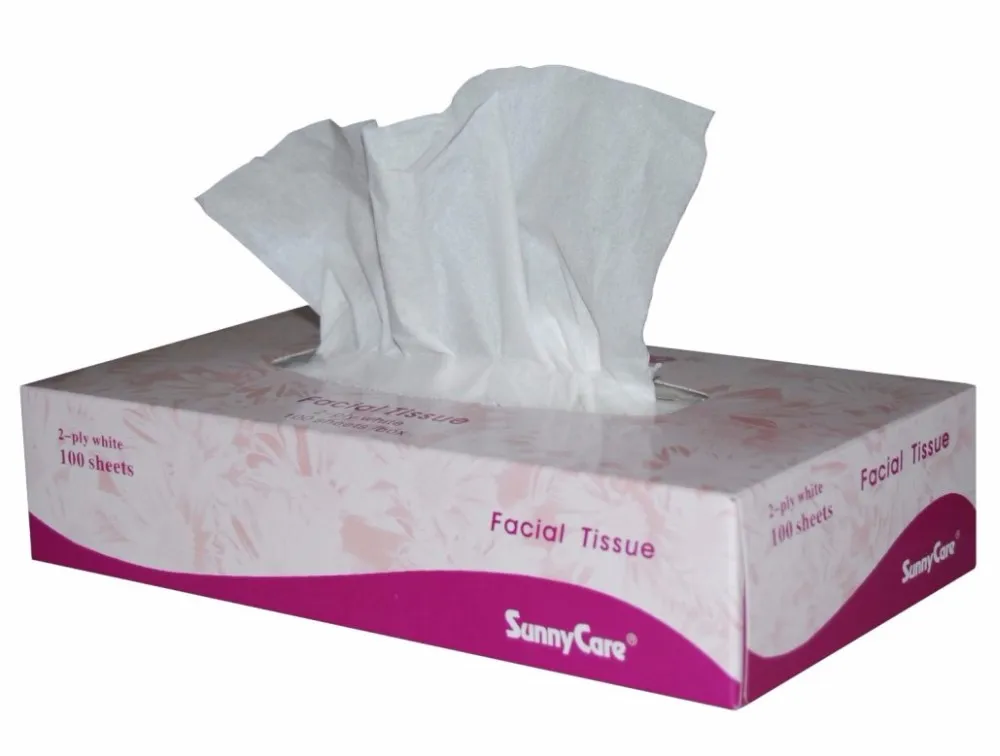 3 ply soft facial tissue paper in box
