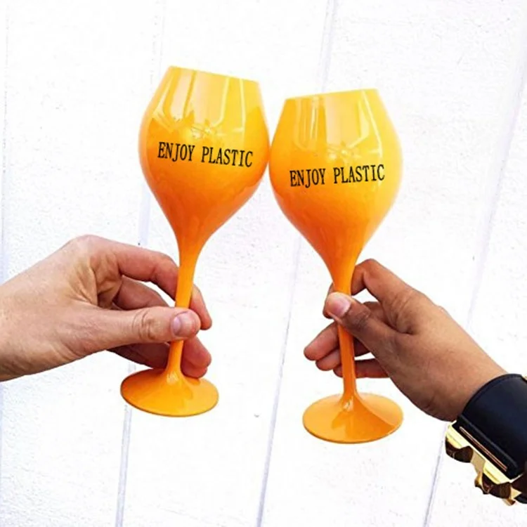 

Hot sale 130ml bpa free reusable champagne flute customized plastic wine glass, Customer request