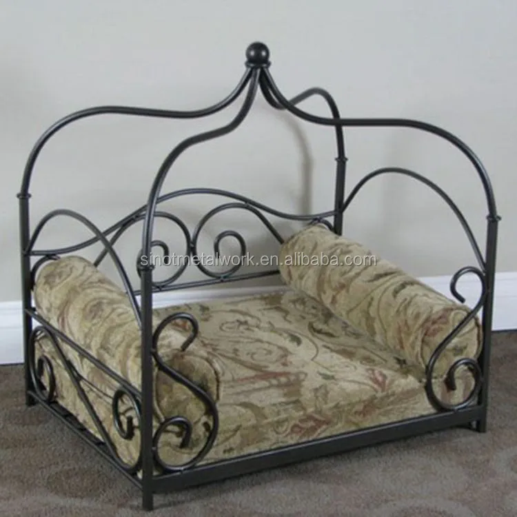 Luxury Metal Frame Canopy Dog Beds Victorian Custom Wrought Iron Dog