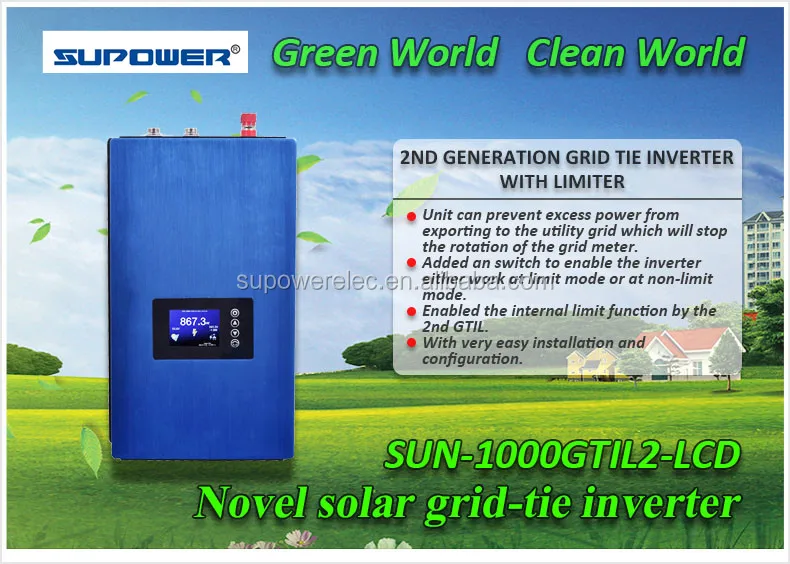 SUN 1000W Solar Grid Tie Inverter with Limiter Sensor Wi-Fi DC 22-65V  45-90V AC