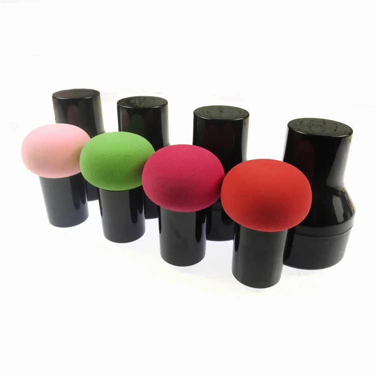

Multi Color Makeup Sponge Powder Puff Sponge Makeup Powder Puff With Handle, Red;green;pink