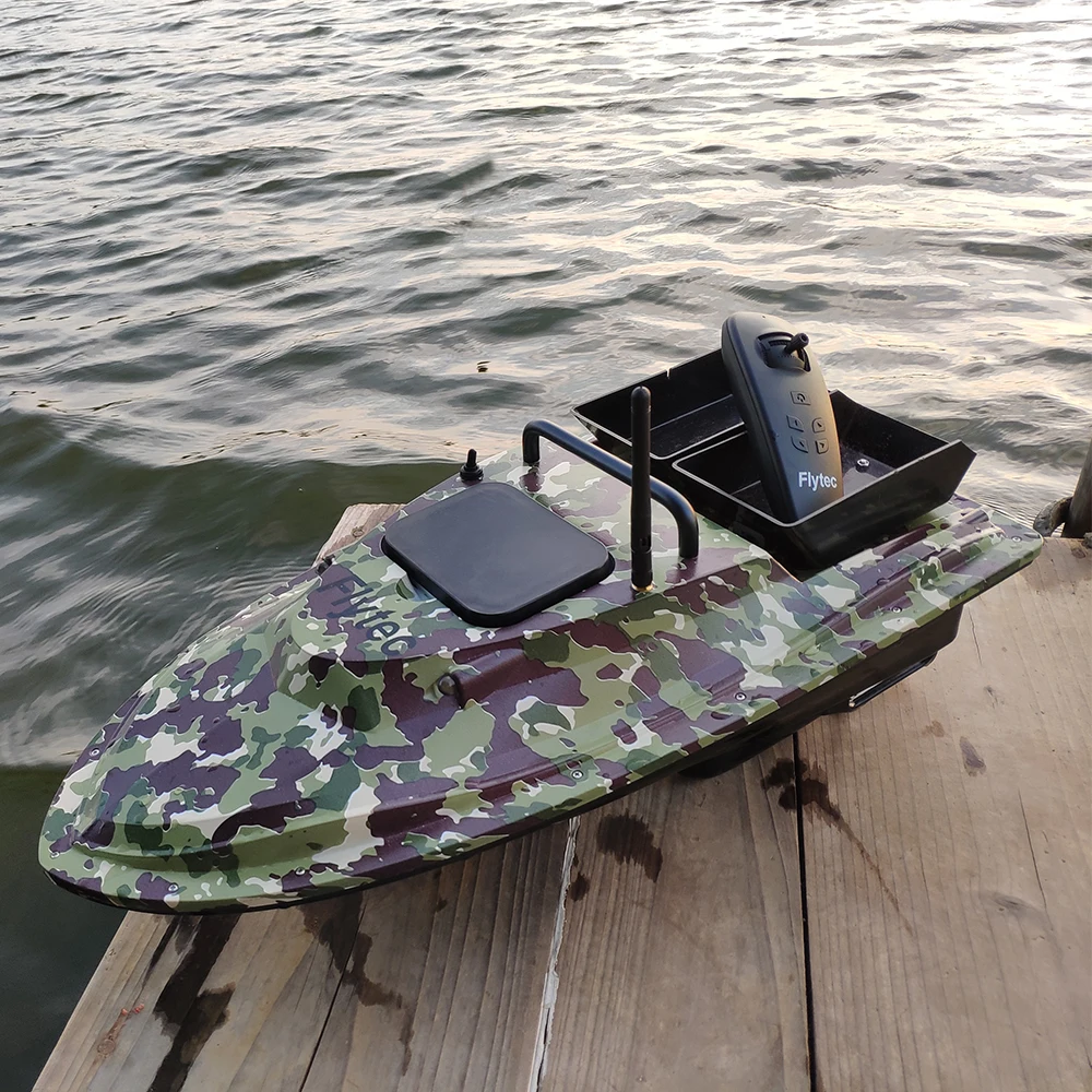 

2019 New Flytec V007 500M Fixed Speed Sailing Throw Hook RC Carp Fishing Bait Boat 2011-5 Bait Boat Updated Version, Army green