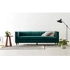Home furniture square arm upholstered pull-up platform sleeper living room sofas
