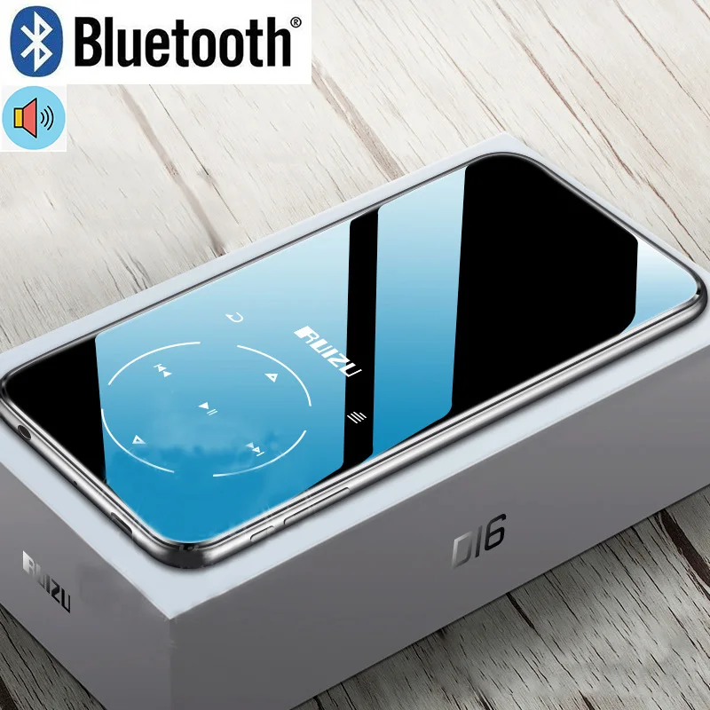 

RUIZU D16 Metal BT MP3 Player Portable Audio 8GB Music Player with Built-in Speaker FM Radio,Recorder,E-Book,Video Player
