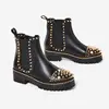 Cool stud ladies leather women winter ankle boots wholesale rhinestone boots