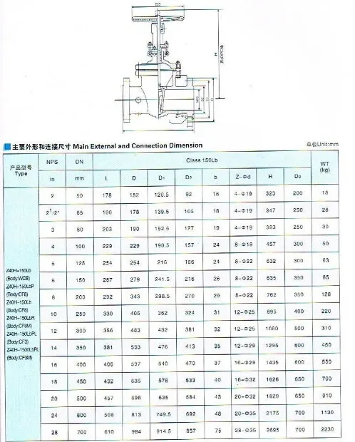 ANSI gate valve