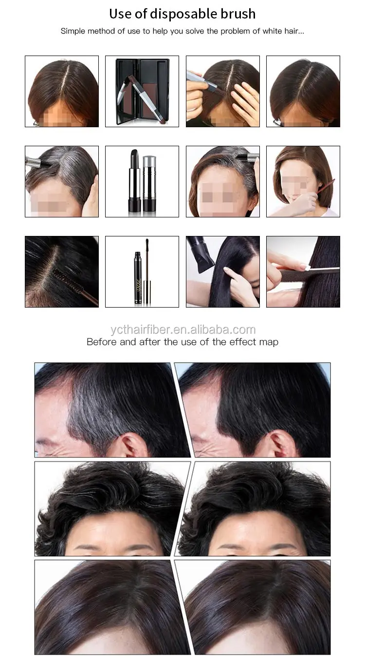 Dexe Temporary Hair Dye Cover Gray Roots Private Label Grey Hair Concealer