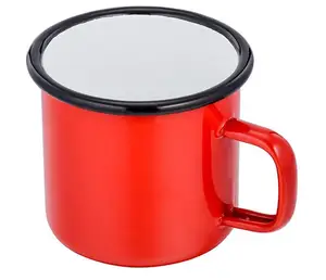 Image of Wholesale Custom Coffee Enamel Cup Metal Camp Mug
