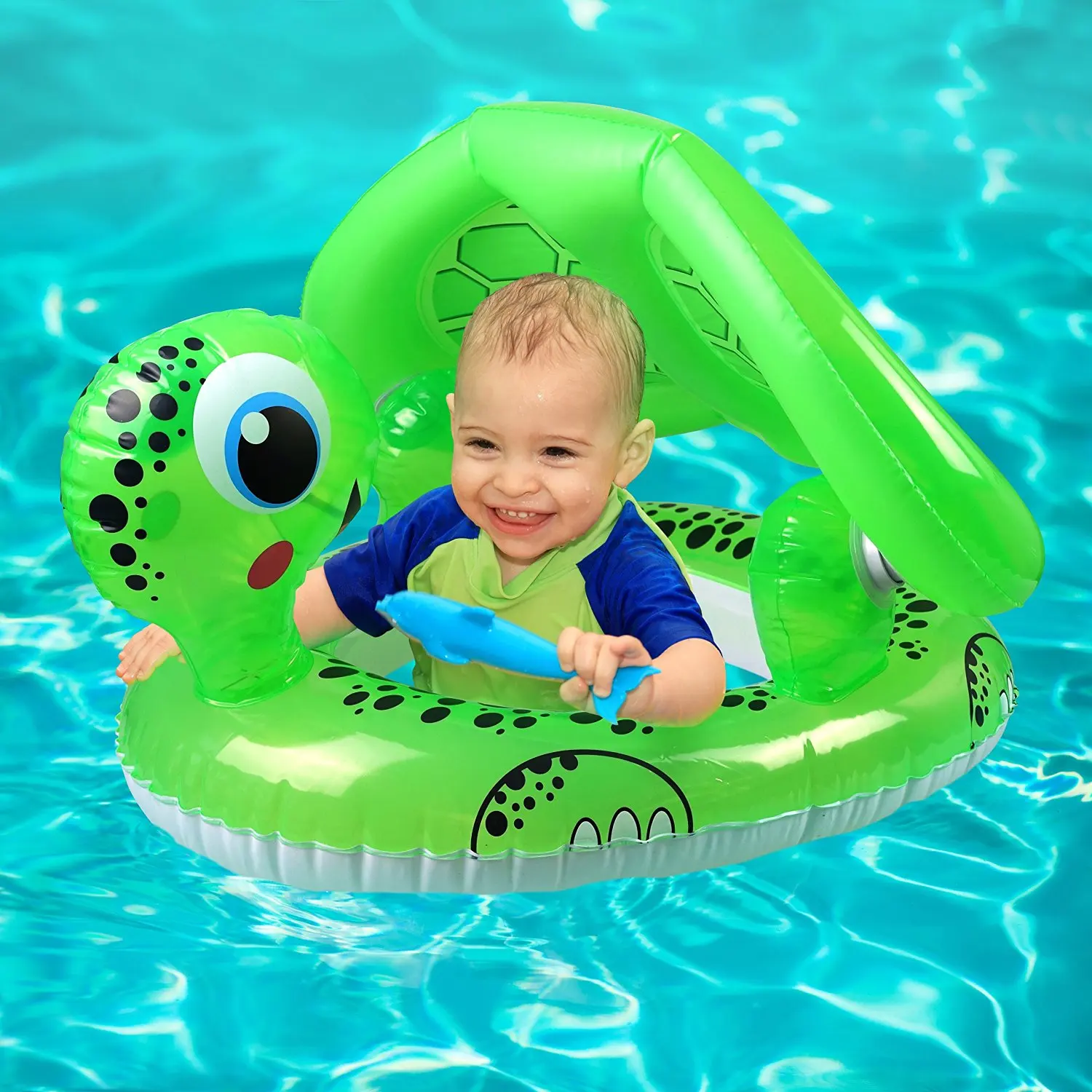 toddler pool float with canopy