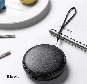 7800mAh Round Power Bank Imitation Leather Finish