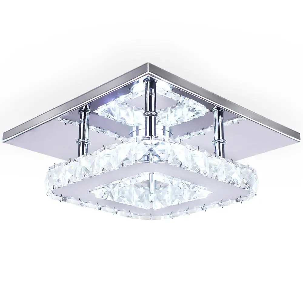 Contemporary Crystal Lamp Ceiling Cheap 15W Luxury Illumination Square Led Ceiling Light Manufacturer Ceiling Light Decorative