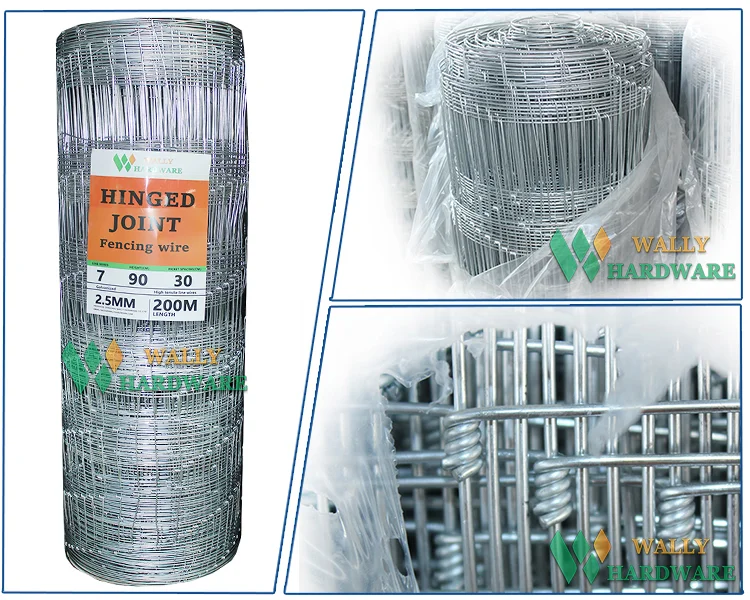 2m High Tensile Game Fence/barbed Wire On Top Field Fence