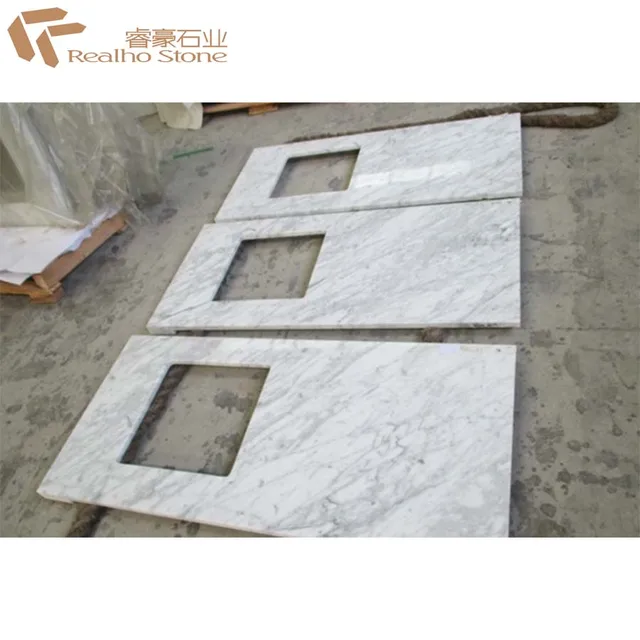 Cararra White Marble Kitchen Laminate Commercial Countertops Or