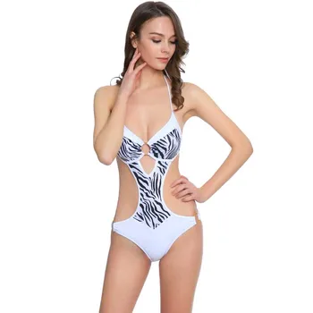 zebra print one piece swimsuit