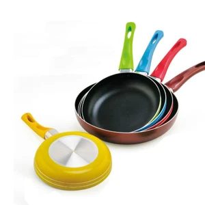 Image of Pre-seasoned Corrosion Resistance Kitchenware Aluminum Small Frying Pan Fry Pan