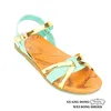 craft sandal shoes metal crossing vamp open toe woman newest flat cool design sandals
