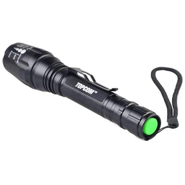 Portable Zoom Powerful Rechargeable Battery XML-T6 Led Flashlight Torch