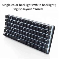 

Ajazz 87keys mechanical gaming keyboard wired Russian/English layout blue/white single color Backlit 26keys conflict free AK33a