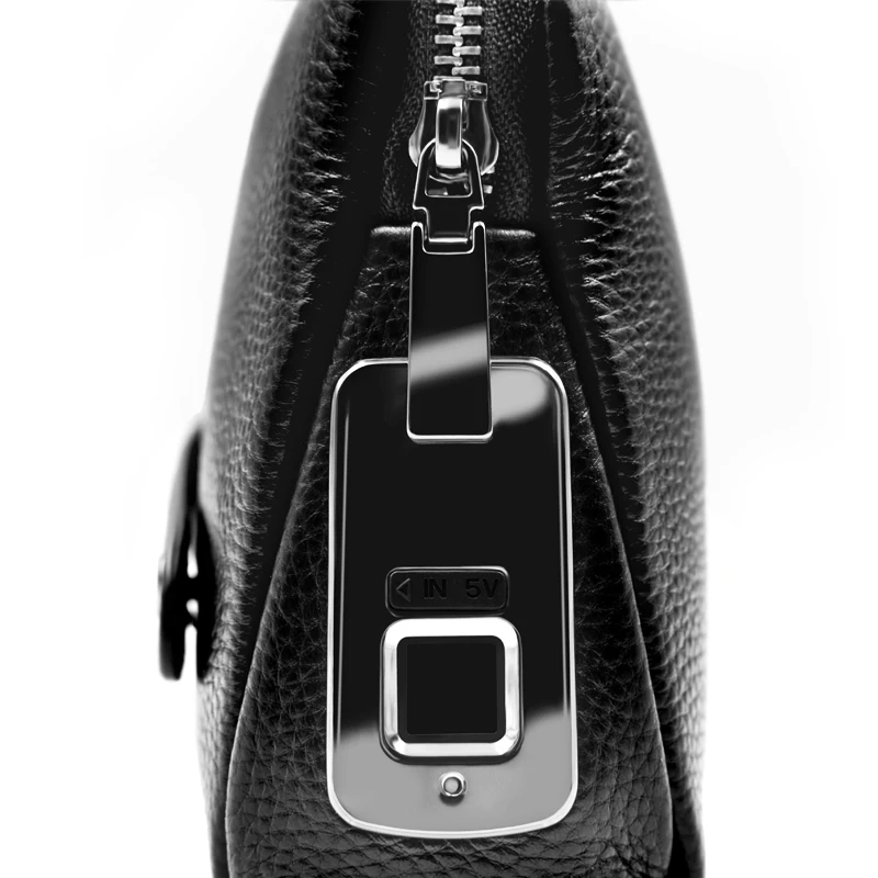 

Fipilock High grade black fashion mens business luxury handbags for men