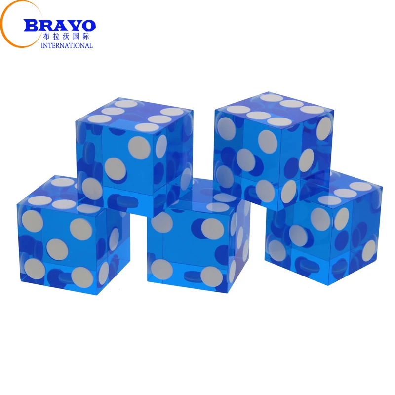 

19mm Acrylic Playing game dice Custom Casino decision dice, Green,yellow,blue,red,purple