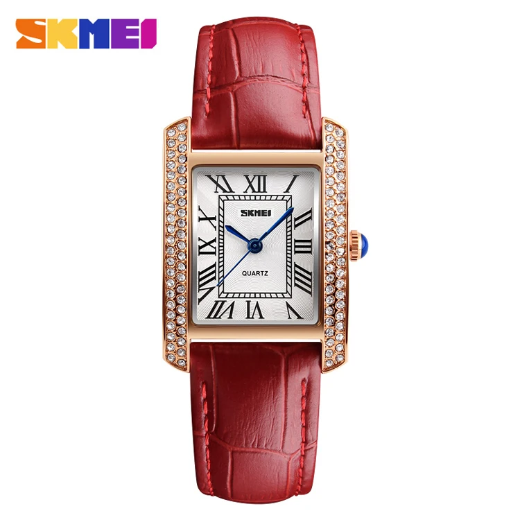 

SKMEI 1281 Brand Fashion Ladies Quartz Watch Dress Leather Strap Women Fashion Waterproof Wrist Watches