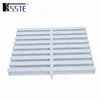 Modular transversal overflow channel grating tile for curves swimming pool with plastic PVC open deck gutter drain grates system