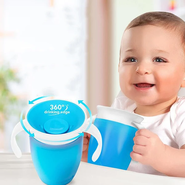 360 Degree Drinking Cups Baby Kids Cute Trainer Cup Drinking Bottle ...