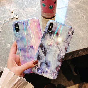 Soft Silicone Gradient Marble Phone Case iPhone Max 8 Plus & Xr