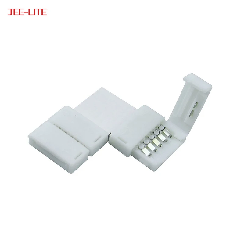 Wholesale price of easy fixed 5 pin rgbw 5050 led lamp adapter socket led facade 12mm led strip clip connector