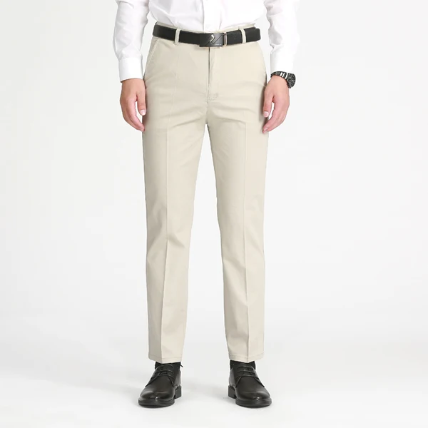 

New men's trousers business casual man Suit pants office suit/uniform pants, Ivory