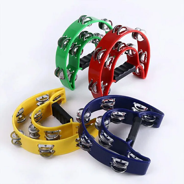 Wholesale Musical Instrument Hand Bell Tambourine For Sale Color