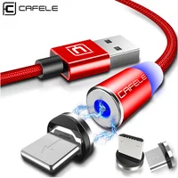 

CAFELE 3 in 1 Magnet Type C Cables magnetic Mobile Phone charging cable braided nylon android Charger Micro USB Data cable