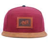 Bulk custom leather patch cap hat snapback 7 panel
