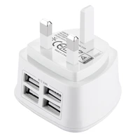 

High quality Dropshipping HAWEEL UK Plug 4 USB Ports Travel Charger for Smartphone PAY 10 GET 11 BS Certification