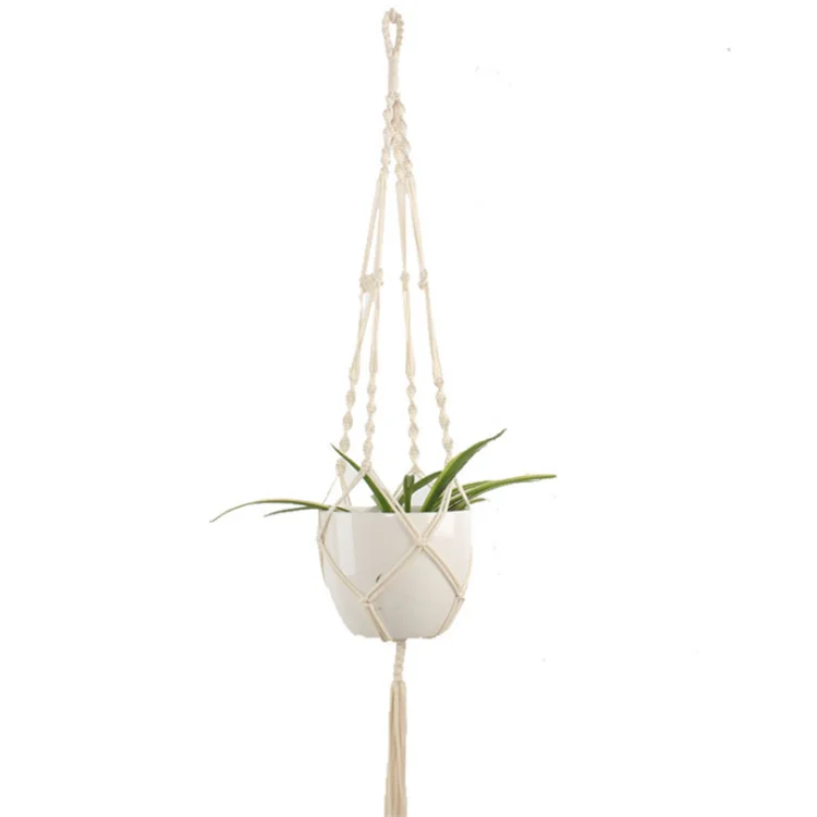 

High quality cotton rope braided flower pots holder decorative macrame plant hangers