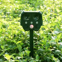 

Outdoor Waterproof Solar Powered Ultrasonic Animal Repeller with PIR Sensor Protect Your Yard Lawn Garden