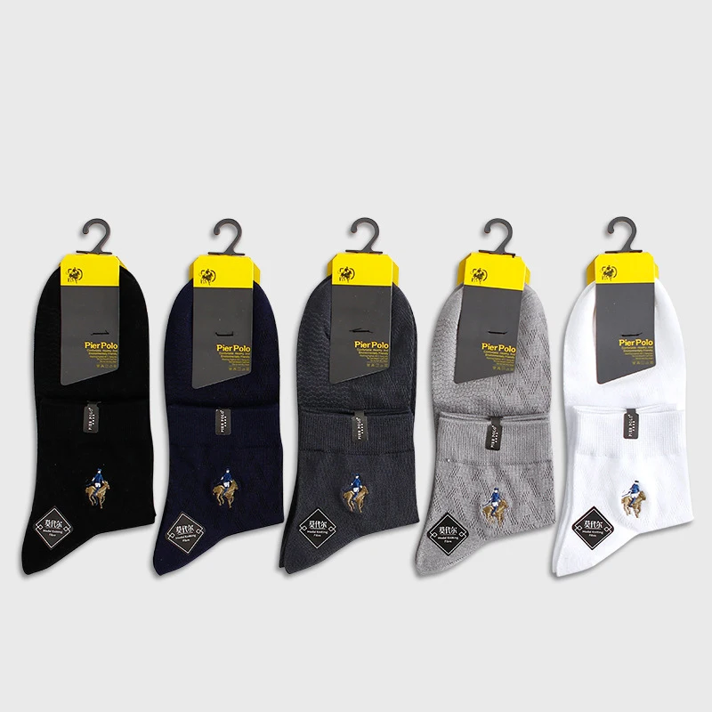 

PierPolo Comfortable Summer Ultra Thin MODAL COTTON Mens Ankle Socks Solid Color Business Mesh Breathable Quality Socks