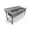 Laundry Double Stainless Steel Kitchen Sink Work Table Manufacturer/Thailand Engineering Kitchen Food Sink Bench