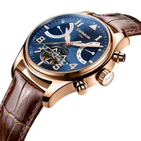 

10 Brand Carnival Automatic Mechanical Hand Wrist Watch for Men Genuine Leather Sapphire Window Saat relogio masculino