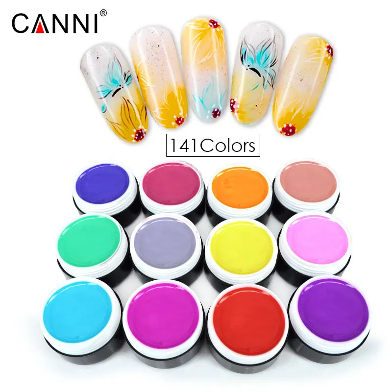 

UV Gel New 2019 Nail Art Tips 141 Colors UV LED Soak Off UV Varnish Nail Gel Polish DIY Manicure 5ml canni gel paint, 549-572#